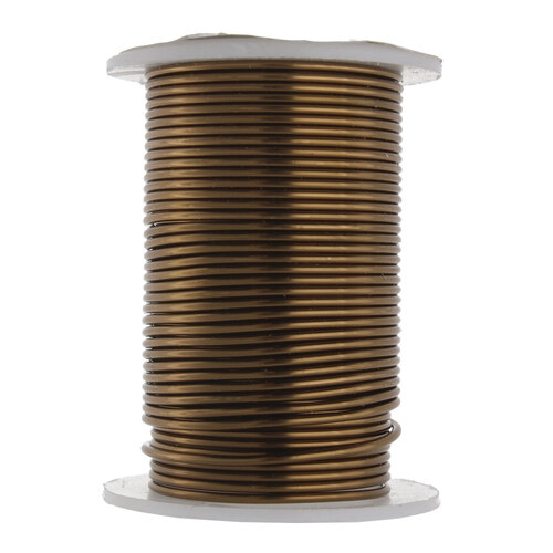 Tarnish Resistant Medium Temper Vintage Bronze 16 Gauge Round Wire - 8yd / 7.3mm Roll - Box of 6 - NC-NTW16VB