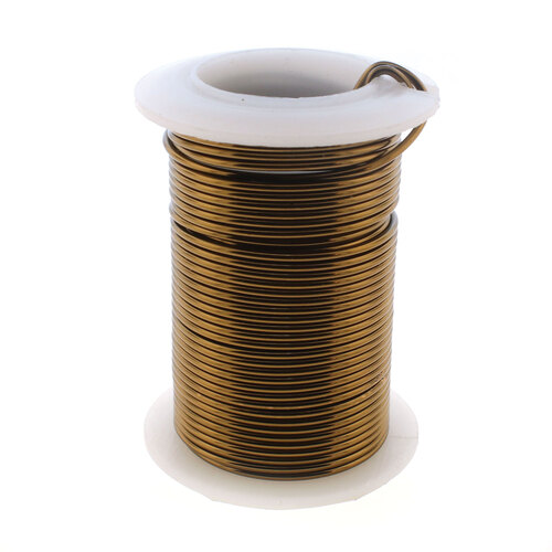 Tarnish Resistant Medium Temper Vintage Bronze 18 Gauge Round Wire - 10yd / 9m Roll - Box of 12 - NC-NTW18VB