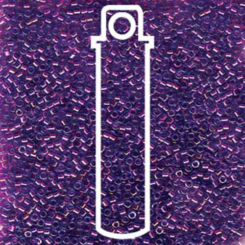 Miyuki 11/0 Delica Bead - DB1755 - Sparkling Fuchsia Lined Aqua AB - 7.2gm Tube