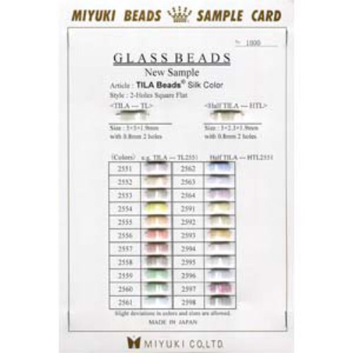 Miyuki Silk Colors For Tila Half Tila Smpl Card - MIYCARD1000