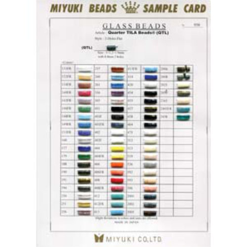 Miyuki Standard Colors Quarter Tila Smpl Card - MIYCARD950