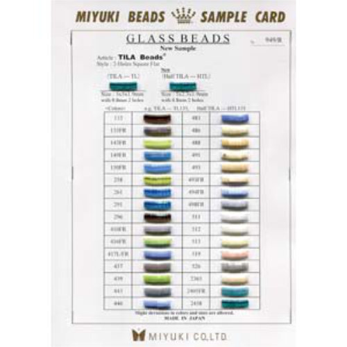 Miyuki New Colors Tila & Half Tila Sample Card - MIYCARD949/R