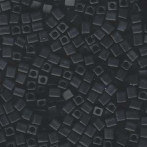 Miyuki 4mm (SB4) Square Bead - SB4-401F - Matte Opaque Black - 250gm Bag