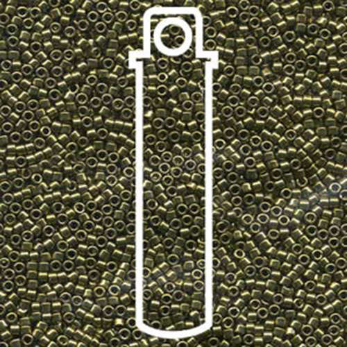 Miyuki 11/0 Delica Bead - DB456 - Galvanized Dyed Olive - 7.2gm Tube