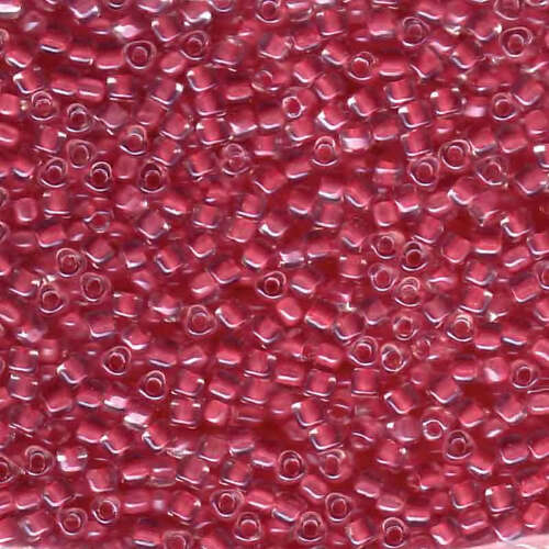 Miyuki 8/0 Triangle Bead - TR8-1109 - Pink Lined Crystal - 250gm Bag