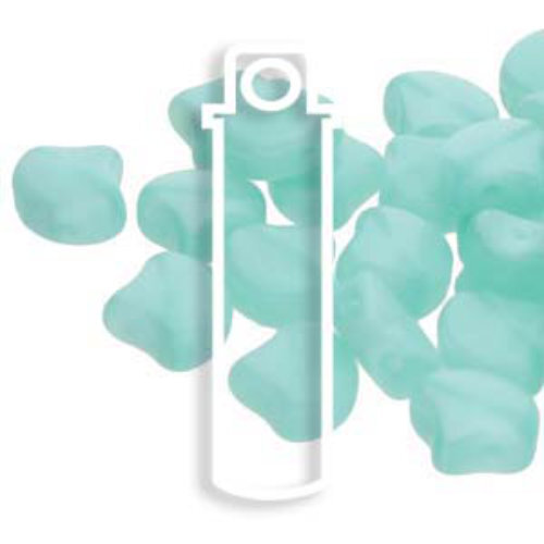 Ginko Leaf 7.5mm x 7.5mm - GNK8761100 - Opal Green Aqua - 22gm Tube