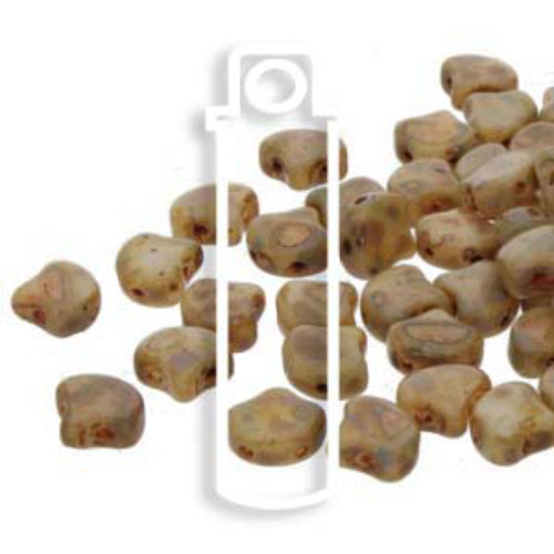Ginko Leaf 7.5mm x 7.5mm - GNK8701000-86805 - White Opal Dark Travertine - 22gm Tube