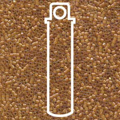Miyuki 11/0 Delica Bead - DB272 - Lined Topaz / Yellow AB - 7.2gm Tube