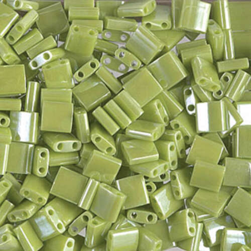 Miyuki Tila Bead - TL0439 - Opaque Chartreuse Luster - 50gm Bag