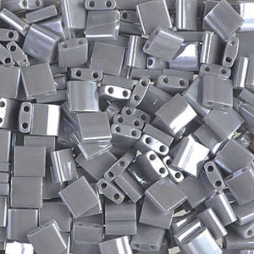 Miyuki Tila Bead - TL0443 - Opaque Grey Luster - 50gm Bag