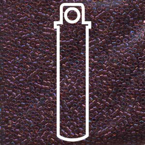 Miyuki 11/0 Delica Bead - DB104 - Transparent Raspberry AB - 7.2gm Tube