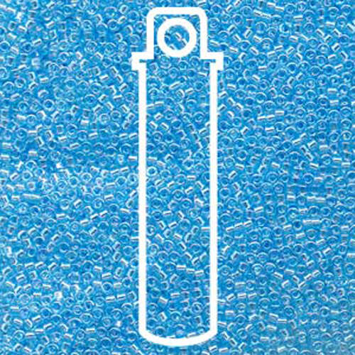 Miyuki 11/0 Delica Bead - DB176 - Transparent Light Sapphire AB - 7.2gm Tube