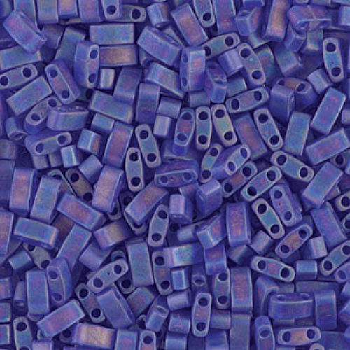 Miyuki Half Tila Bead - TLH0151FR - Matte Transparent Cobalt AB - 50gm Bag