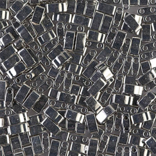 Miyuki Half Tila Bead - TLH0194 - Palladium Plated - 50gm Bag