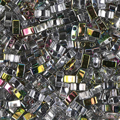 Miyuki Half Tila Bead - TLH4552 - Crystal Vitrail - 50gm Bag