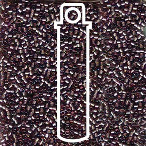 Miyuki 11/0 Delica Bead - DB1760 - Sparkling Smoky Amethyst AB - 7.2gm Tube
