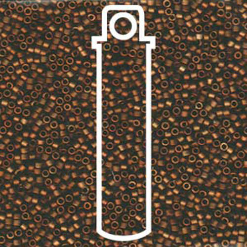 Miyuki 11/0 Delica Bead - DB1051 - Matte Metallic Bronze/Gold Iris - 7.2gm Tube