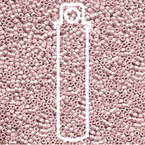Miyuki 11/0 Delica Bead - DB1156 - Galvanized Semi-Frost Blush - 7.2gm Tube