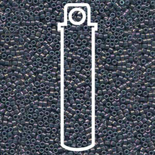 Miyuki 11/0 Delica Bead - DB134 - Opaque Purple Grey Rainbow Luster - 7.2gm Tube