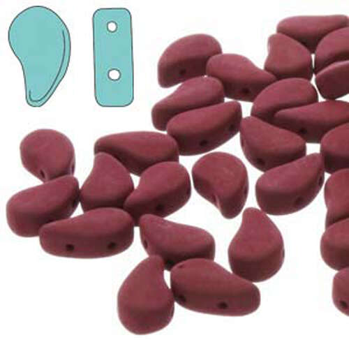 Paisley Duo 8mm x 5mm - Matte Velvet Maroon - PD8502010-29528 - 100gm Bag