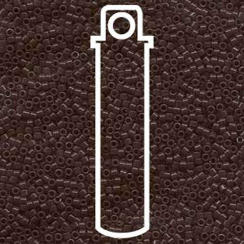 Miyuki 11/0 Delica Bead - DB734 - Opaque Chocolate Brown - 7.2gm Tube