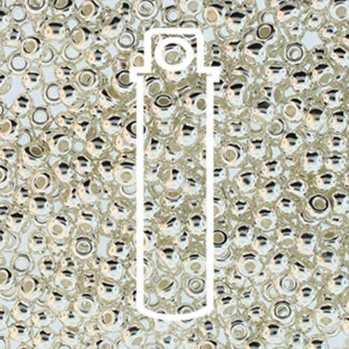 Preciosa 6/0 Rocaille Seed Beads - SB6-00030-31000 - Fine Silver Plate - 9.3gm Tube