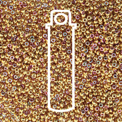 Preciosa 11/0 Rocaille Seed Beads - SB11-00030-35000AB - 24K Gold AB Plate - 8.1gm Tube