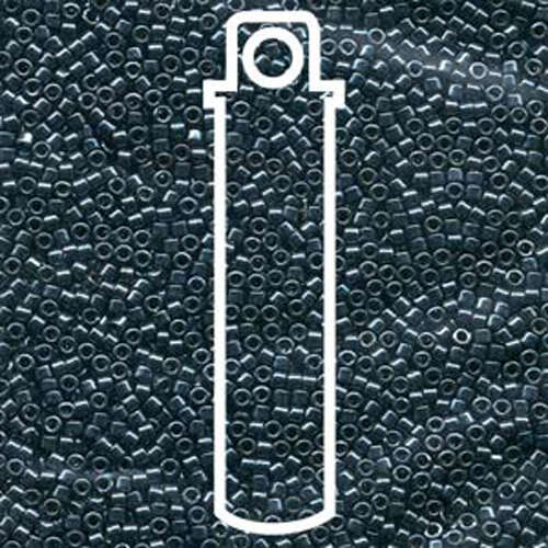 Miyuki 11/0 Delica Bead - DB465 - Galvanized Dyed Midnight Blue - 7.2gm Tube