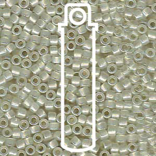 Miyuki 11/0 Delica Bead - DB1765 - Sparkling Celery Lined Opal AB - 7.2gm Tube