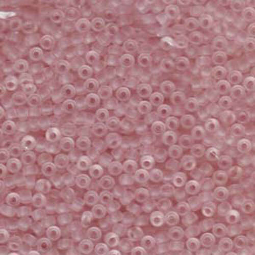 Miyuki 8/0 Rocaille Bead - 8-9155F - Matte Transparent Light Tea Rose - 250gm Bag