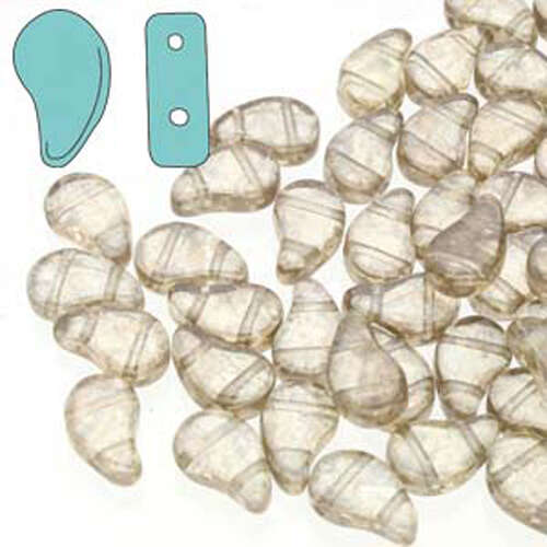 Paisley Duo 8mm x 5mm - Crystal Gleam Orange Glaze - PD8500030-65515 - 100gm Bag