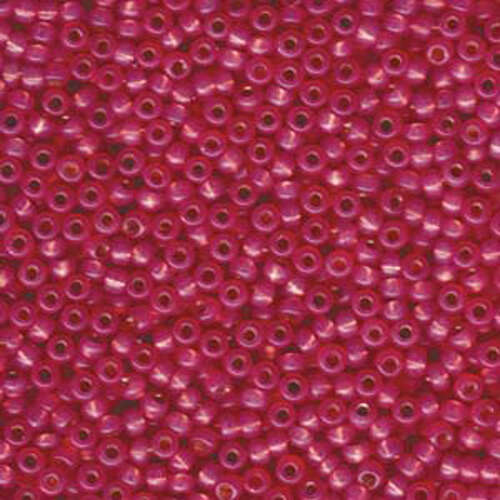 Miyuki 8/0 Rocaille Bead - 8-9645 - Dyed Dark Rose Silver Lined Alabaster - 250gm Bag