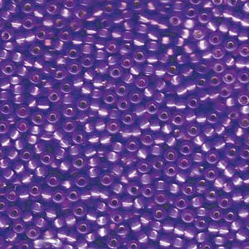 Miyuki 8/0 Rocaille Bead - 8-9649 - Dyed Violet Silver Lined Alabaster - 250gm Bag