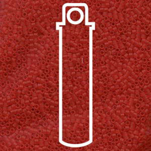 Miyuki 11/0 Delica Bead - DB745 - Matte Transparent Light Red - 7.2gm Tube