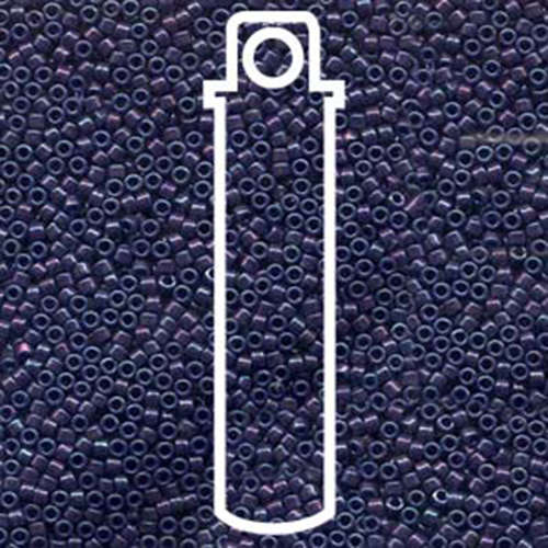 Miyuki 11/0 Delica Bead - DB135 - Metallic Midnight Purple - 7.2gm Tube