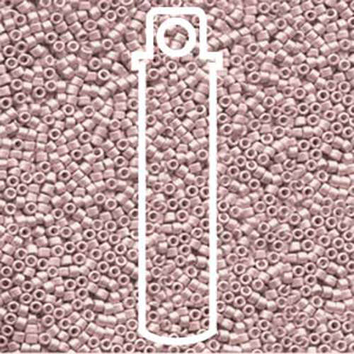 Miyuki 11/0 Delica Bead - DB1166 - Matte Galvanized Pink Blush - 7.2gm Tube