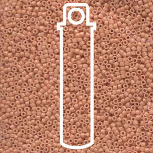 Miyuki 11/0 Delica Bead - DB1363 - Opaque Dyed Peach - 7.2gm Tube
