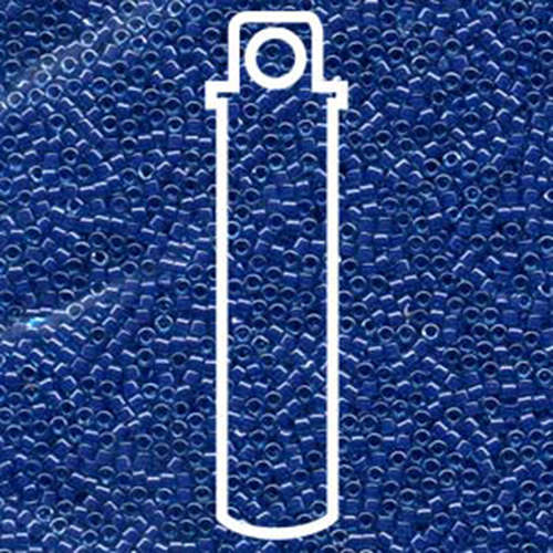 Miyuki 11/0 Delica Bead - DB285 - Lined Aqua / Sapphire Luster - 7.2gm Tube