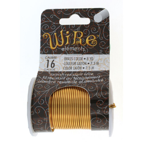 Tarnish Resistant Medium Temper Brass 16 Gauge Round Wire - 8yd / 7.3mm Roll - NTW16BR