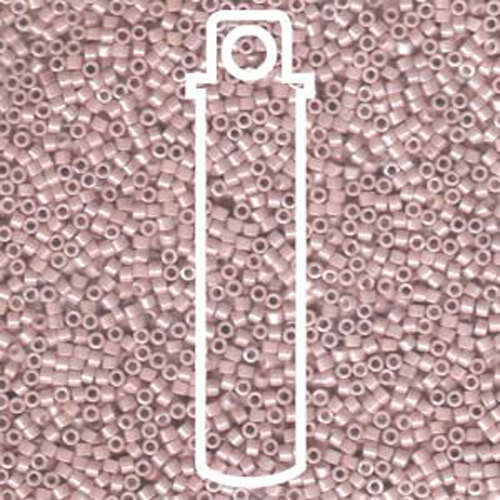 Miyuki 11/0 Delica Bead - DB1535 - Opaque Pink Champagne Pink Ceylon - 7.2gm Tube
