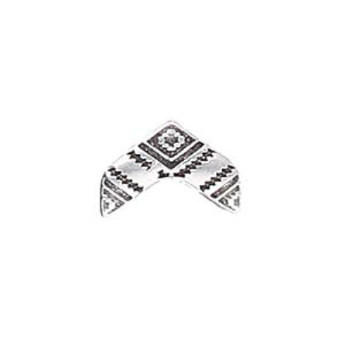 Koudouro - Chevron Duo Bead Substitute - Antique Silver  CYM-CHV-013051-SP