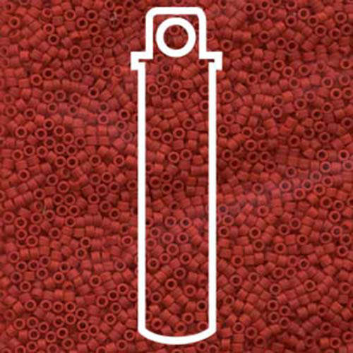 Miyuki 11/0 Delica Bead - DB753 - Matte Opaque Dark Red - 7.2gm Tube