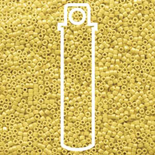 Miyuki 11/0 Delica Bead - DB1562 - Opaque Canary Luster - 7.2gm Tube