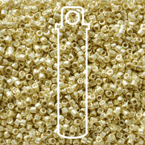 Miyuki 11/0 Delica Bead - DB2502 - Duracoat Galvanized Yellow - 7.2gm Tube