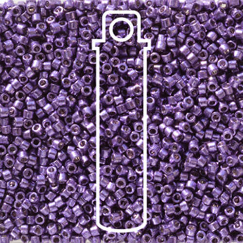 Miyuki 11/0 Delica Bead - DB2509 - Duracoat Galvanized Dark Lilac - 7.2gm Tube