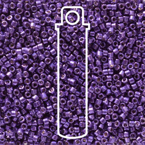 Miyuki 11/0 Delica Bead - DB2510 - Duracoat Galvanized Lilac Night - 7.2gm Tube