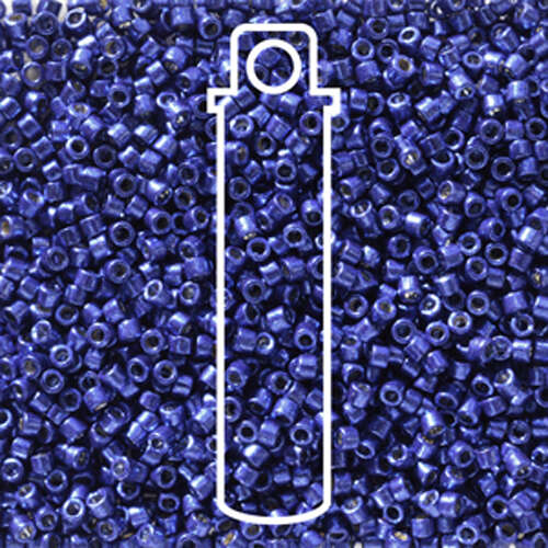 Miyuki 11/0 Delica Bead - DB2511 - Duracoat Galvanized Navy - 7.2gm Tube