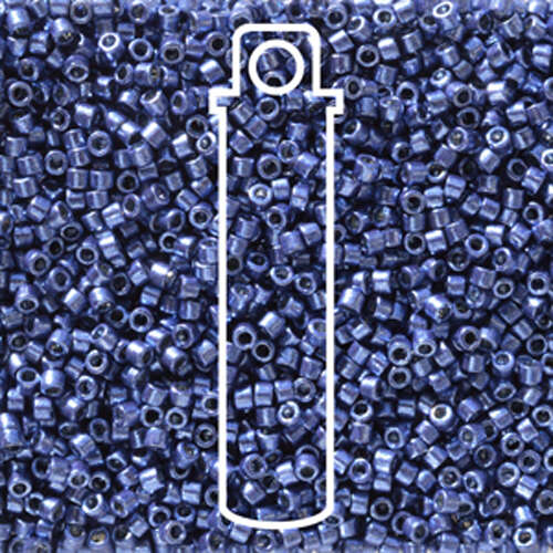 Miyuki 11/0 Delica Bead - DB2517 - Duracoat Galvanized Mermaid Blue - 7.2gm Tube