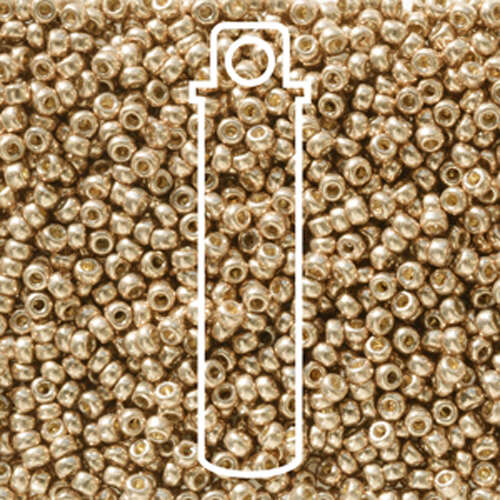 Miyuki 11/0 Rocaille Bead - 11-95104 - Duracoat Galvanized Light Champagne - 24gm Tube