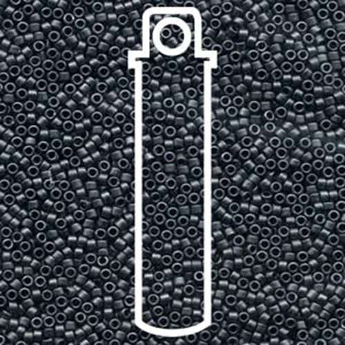 Miyuki 11/0 Delica Bead - DB306 - Matte Dark Grey - 7.2gm Tube